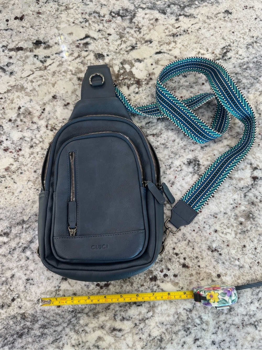 Cluci Navy Crossbody Sling Bag